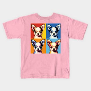 Pop Retro Chihuahua Art Painting - Cute Puppy Kids T-Shirt